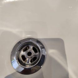 EB17 Corrected bath hole repair. Repair complete.