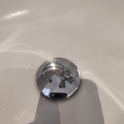 EB18 Corrected bath hole repair. Repair complete plug hole re-assembled
